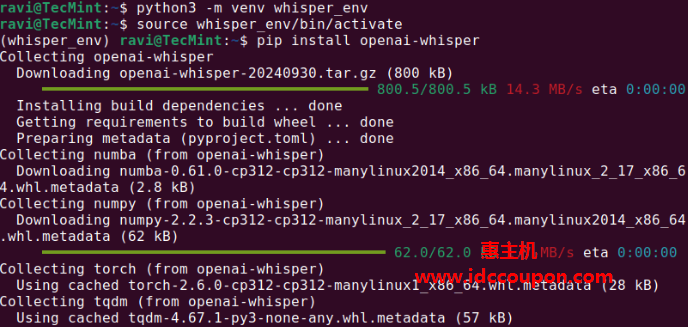 在Linux上安装Whisper AI